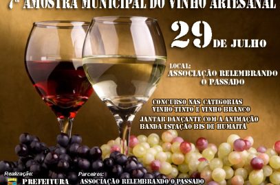 7ª Amostra Municipal do Vinho Artesanal ocorre neste sábado