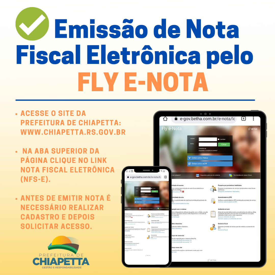 Emissão de Nota Fiscal Eletrônica agora pelo Fly Nota